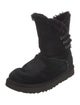 UGG Suede Leather Trim Embellishment Combat Boots