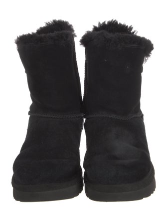 UGG Suede Leather Trim Embellishment Combat Boots