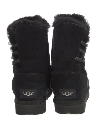 UGG Suede Leather Trim Embellishment Combat Boots