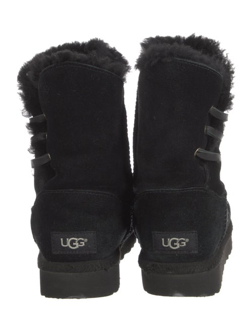 UGG Suede Leather Trim Embellishment Combat Boots