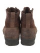 UGG Suede Colorblock Pattern Combat Boots