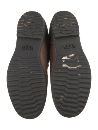 UGG Suede Colorblock Pattern Combat Boots