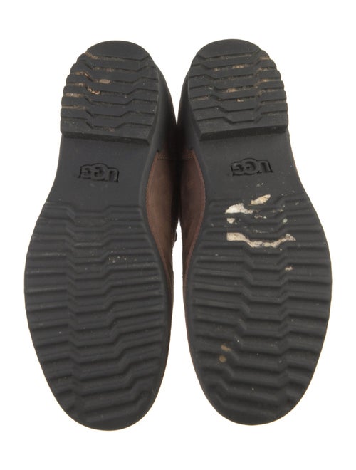 UGG Suede Colorblock Pattern Combat Boots