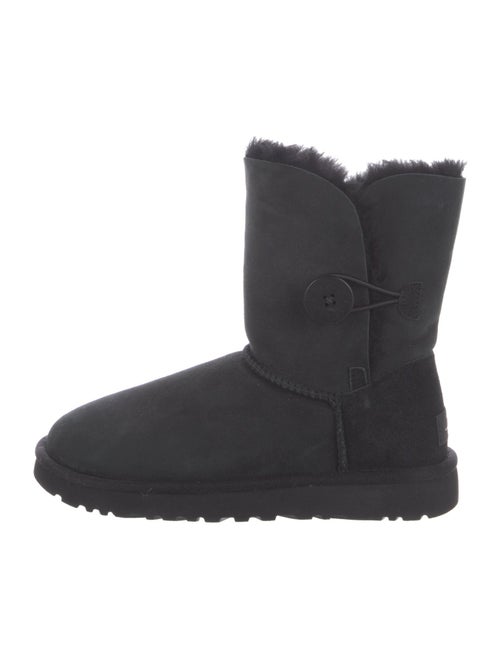 UGG Suede Fur Trim Boots