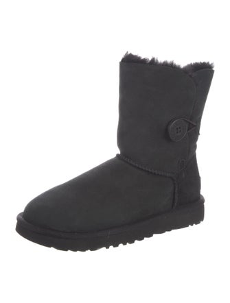 UGG Suede Fur Trim Boots