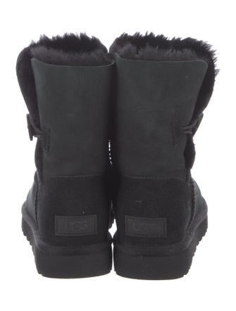 UGG Suede Fur Trim Boots