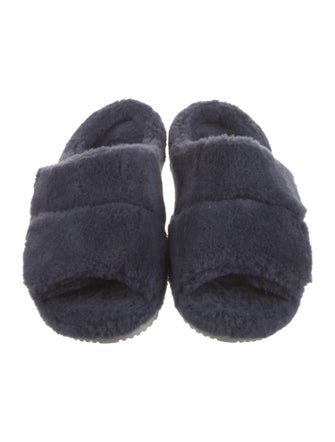 UGG Shearling Fur Trim Slides