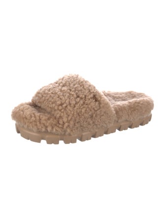 UGG Shearling Fur Trim Slides