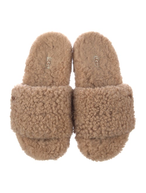 UGG Shearling Fur Trim Slides