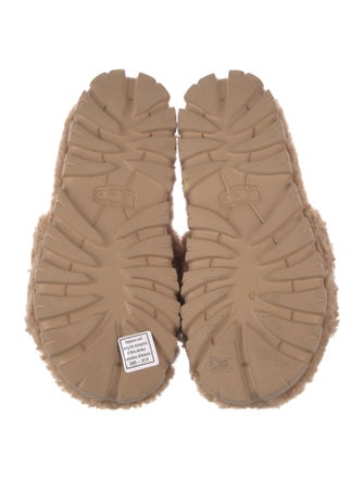 UGG Shearling Fur Trim Slides