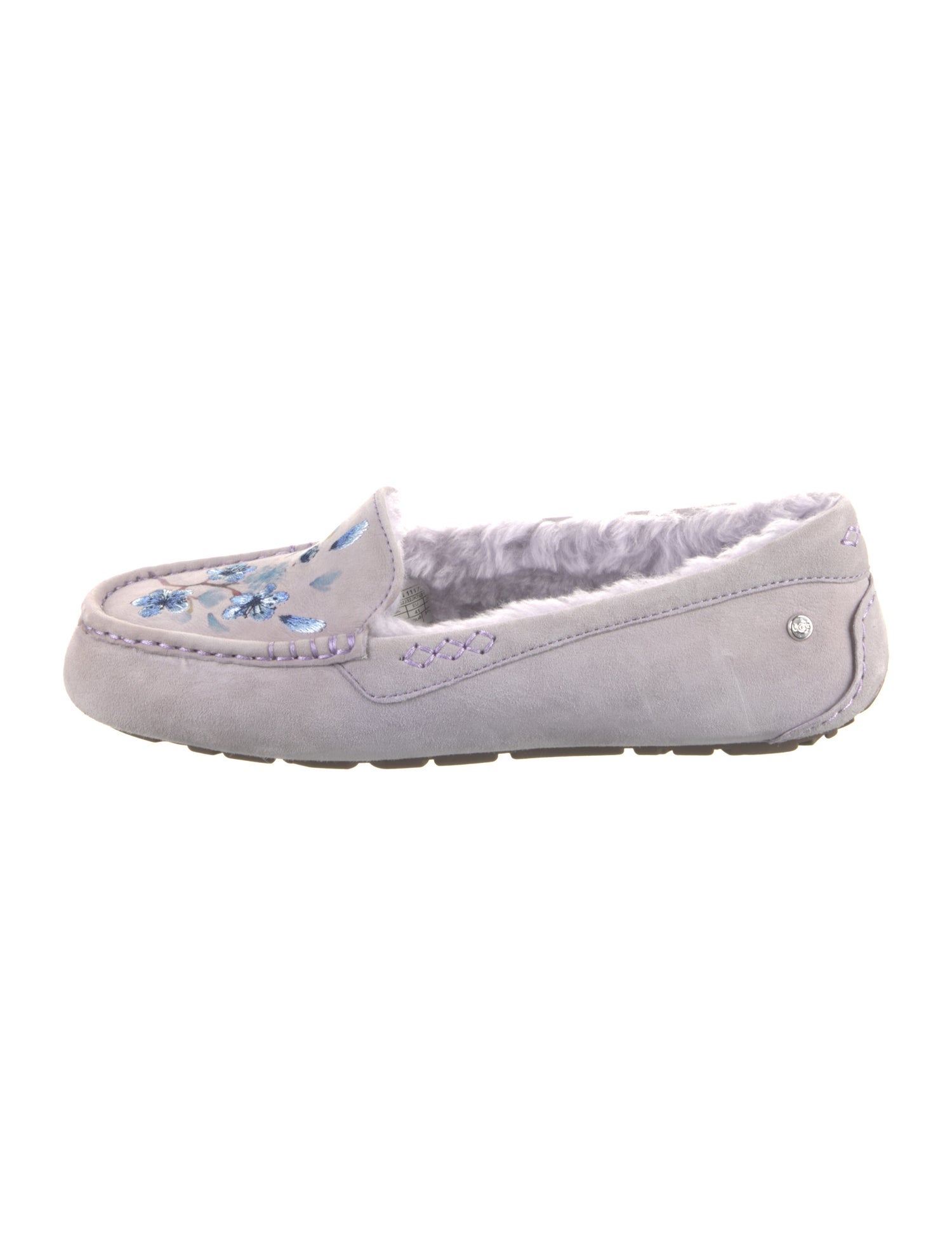 UGG Suede Embroidered Accent Moccasins