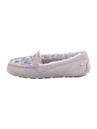 UGG Suede Embroidered Accent Moccasins