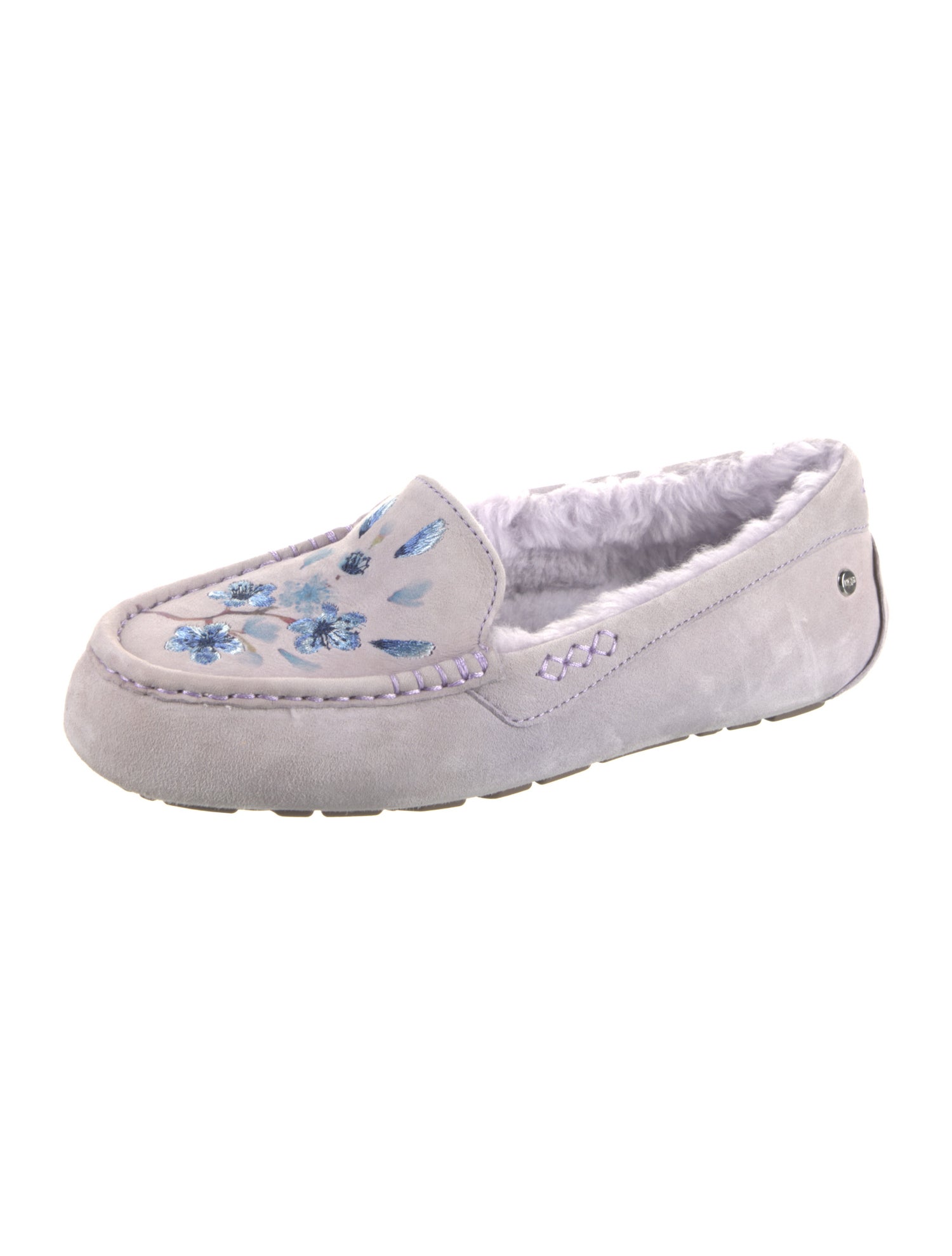 UGG Suede Embroidered Accent Moccasins