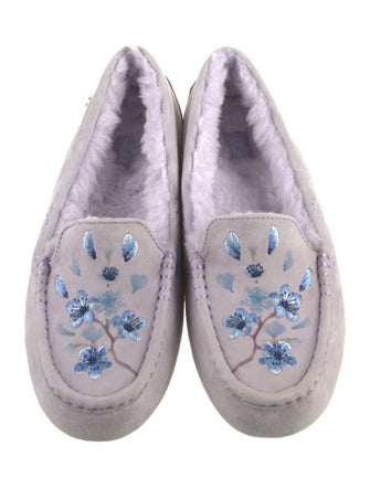 UGG Suede Embroidered Accent Moccasins