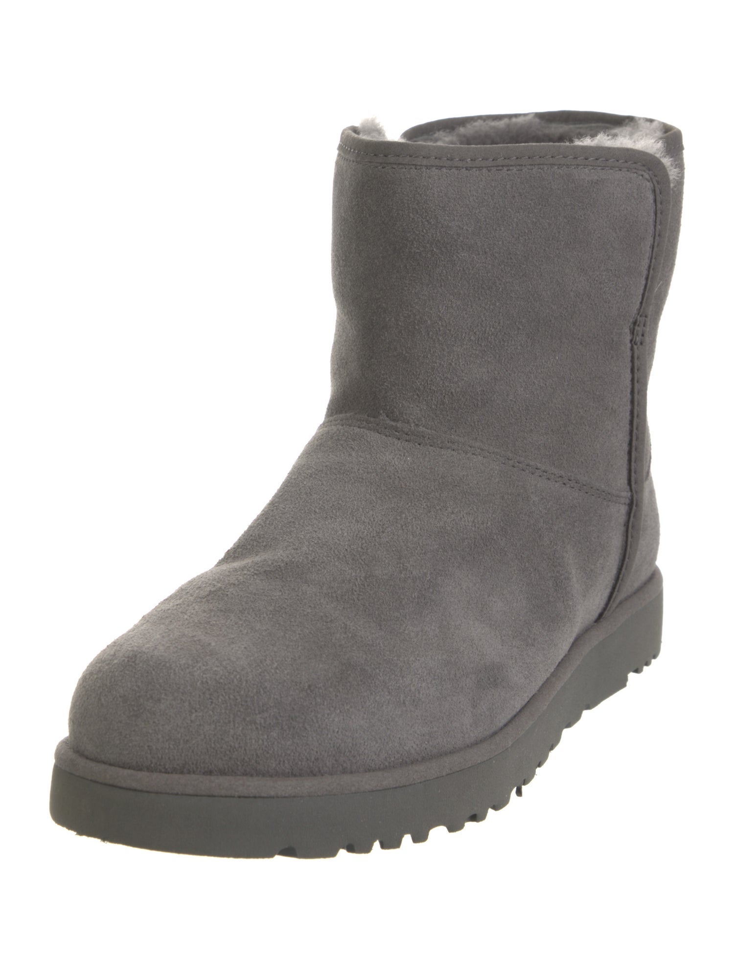UGG Suede Fur Trim Boots