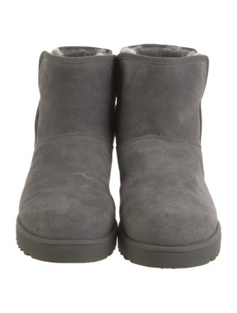 UGG Suede Fur Trim Boots
