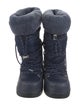 UGG Nylon Fur Trim Lace-Up Boots