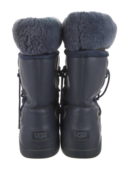 UGG Nylon Fur Trim Lace-Up Boots