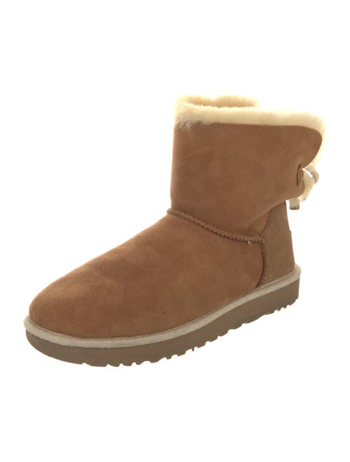 UGG Suede Fur Trim Boots