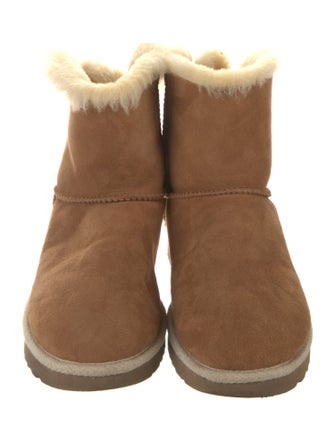 UGG Suede Fur Trim Boots