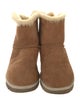 UGG Suede Fur Trim Boots