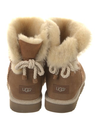 UGG Suede Fur Trim Boots