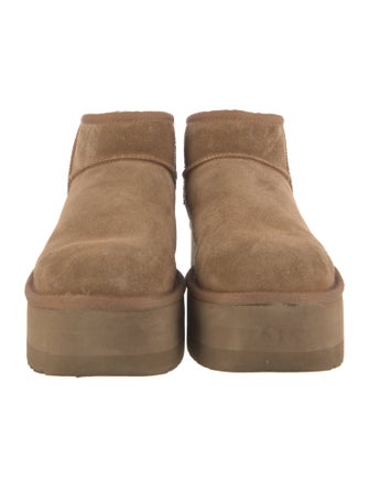UGG Suede Fur Trim Boots