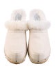 UGG Suede Fur Trim Mules