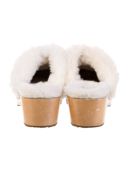 UGG Suede Fur Trim Mules