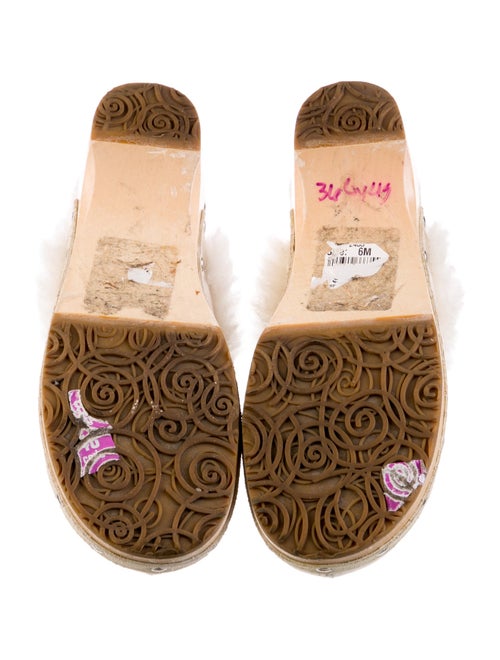 UGG Suede Fur Trim Mules