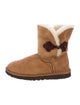 UGG Suede Fur Trim Boots
