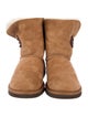 UGG Suede Fur Trim Boots