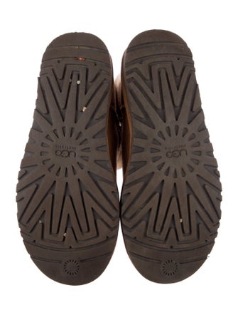 UGG Suede Fur Trim Boots