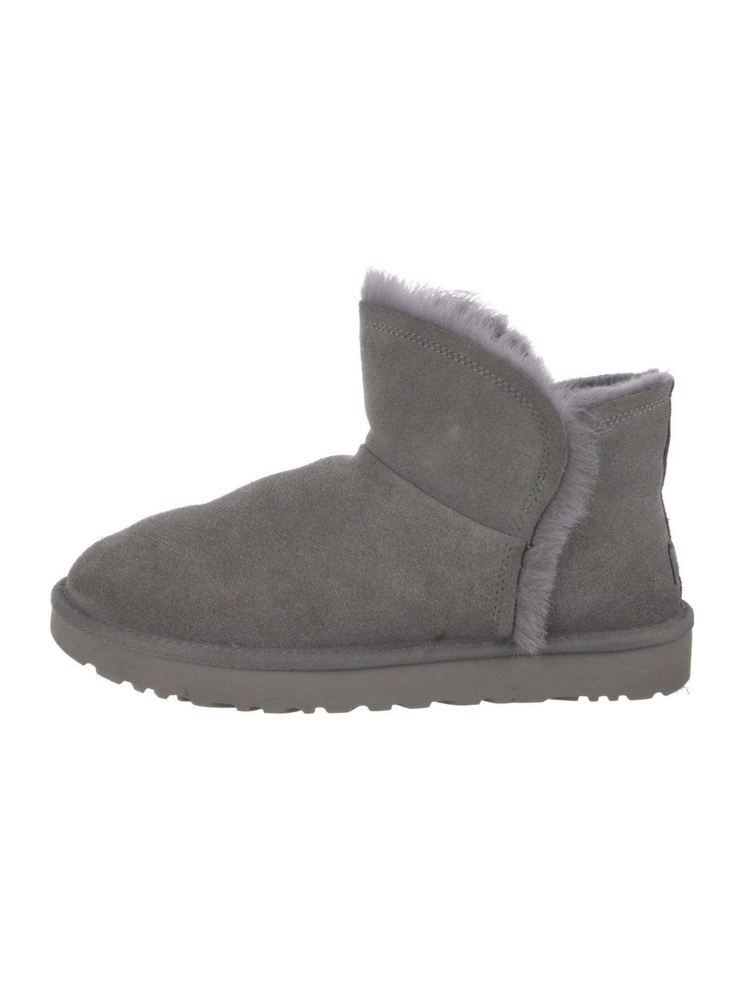 UGG Suede Fur Trim Boots