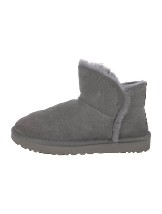 UGG Suede Fur Trim Boots