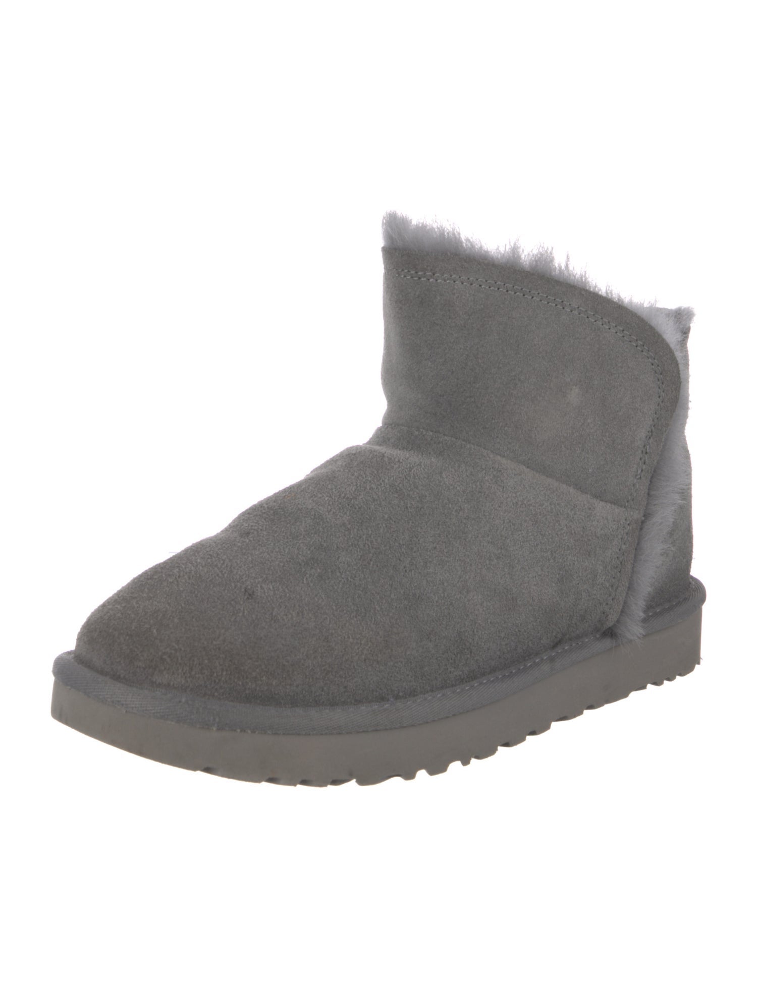 UGG Suede Fur Trim Boots
