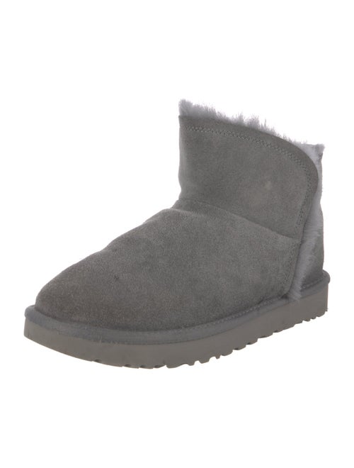 UGG Suede Fur Trim Boots