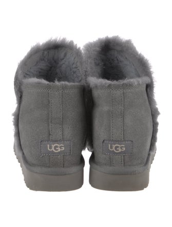 UGG Suede Fur Trim Boots