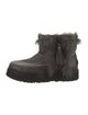 UGG Leather Whipstitch Trim Lace-Up Boots