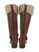 UGG Leather Fur Trim Riding Boots