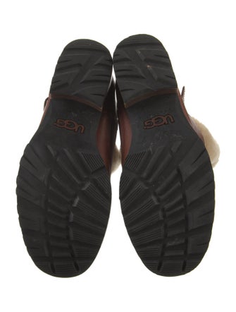 UGG Leather Fur Trim Riding Boots