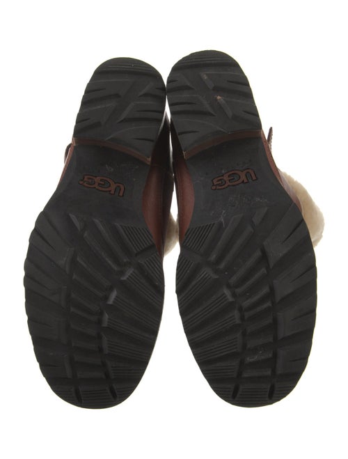 UGG Leather Fur Trim Riding Boots