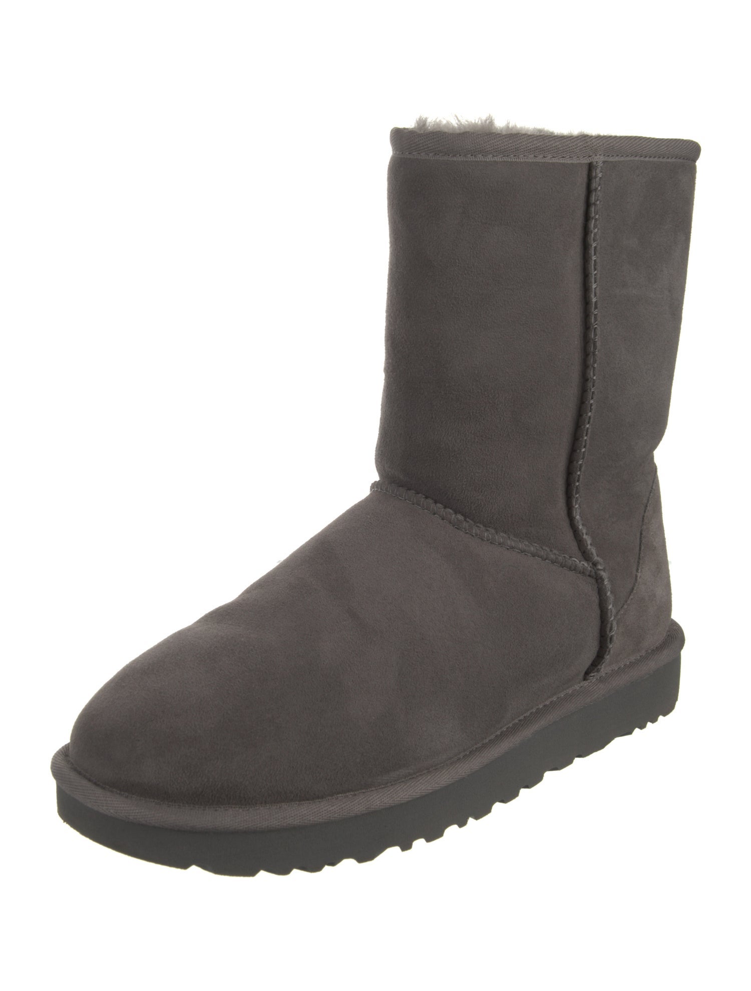 UGG Suede Faux Fur Trim Boots