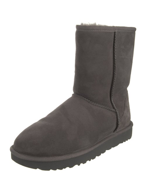 UGG Suede Faux Fur Trim Boots