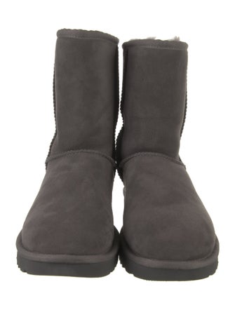 UGG Suede Faux Fur Trim Boots