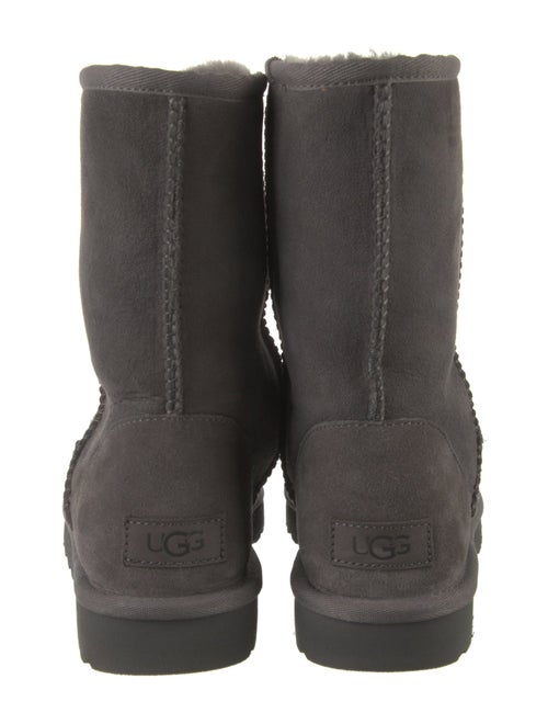 UGG Suede Faux Fur Trim Boots