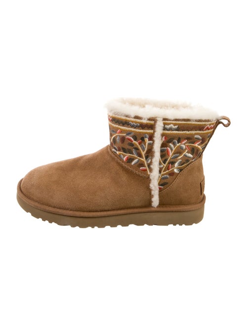 UGG Suede Fur Trim Boots