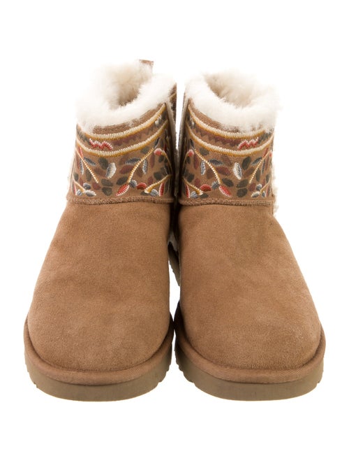 UGG Suede Fur Trim Boots