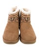 UGG Suede Fur Trim Boots