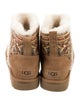 UGG Suede Fur Trim Boots